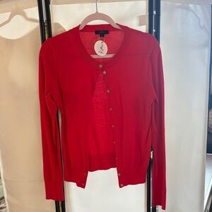 J. Crew Vibrant Red Cardigan